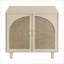 Armoires | Armoire de rangement en rotin d'ingénierie à 2 portes, tablettes réglables, utilisation dans plusieurs pièces | Beige | Traditionnel-1224502321