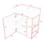 Meuble-lavabo flottant chic avec lavabo en céramique et rangement à droite-135399092