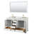 Deborah 60'' Double Bathroom Vanity with Marble Top-97738967-97738972-97754504