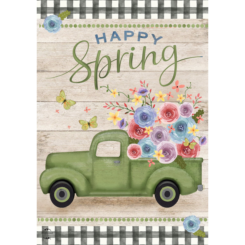 Drapeau de jardin Happy Spring