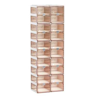 20 Pair Stackable Shoe Storage Cabinet