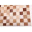 Tapis brun en cuir de vache patchwork 8 pi 0 po x 10 pi 0 po