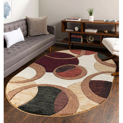 Tapis abstrait beige / brun Adonia
