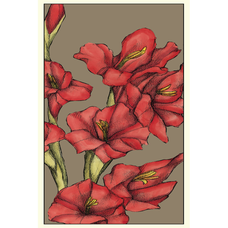 Flower Panel II by Jennifer Goldberger - Wrapped Canvas Art Prints, 30cm H x 20cm W