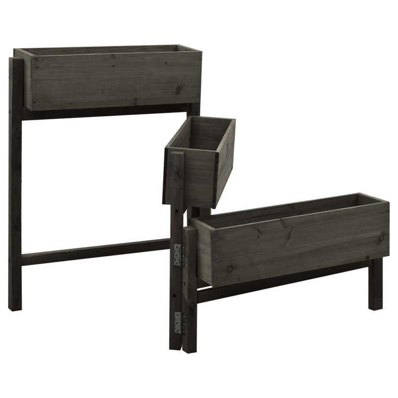 Jardinière pliante en pot massif, Gris