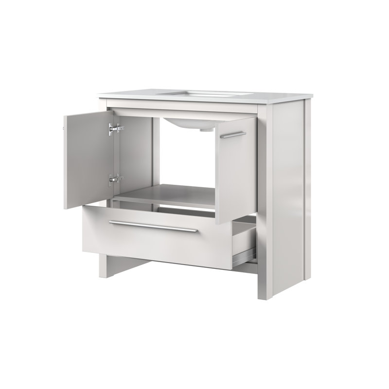 Lafarre Lafarre 36 in W x 20 in D Bath Vanity , White, White Cultured Marble