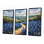 «Blue Green Meadow Charm Blue Bonnets V - Blue Bonnets», ensemble d'art mural-1285342231-1285342228
