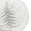 Glass Ball With Tree Pattern Ornament Set of 6 4"Dia. Frost