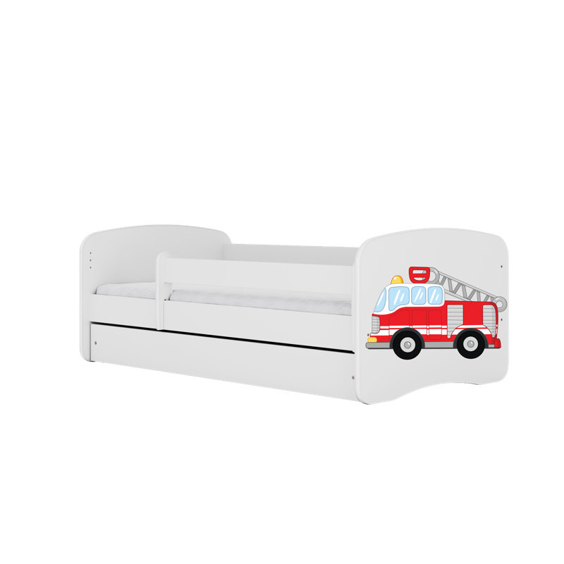 Cicero Drawer Convertible Bed and Mattress, Toddler (70 x 140 cm), White