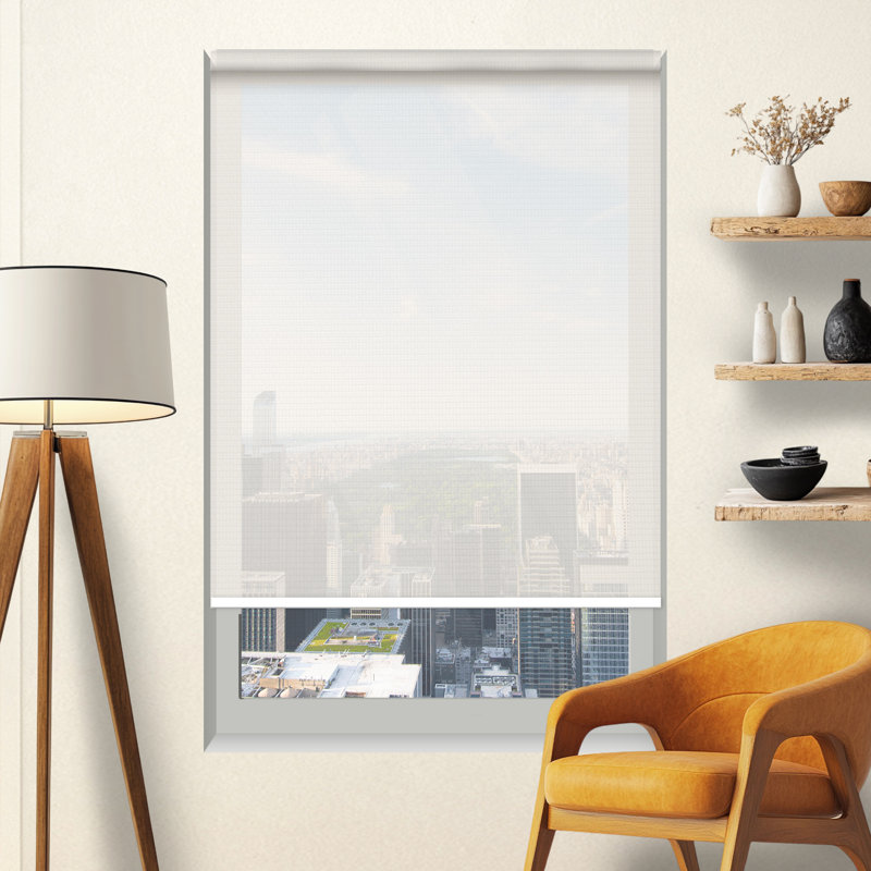Store à contrôle solaire EcoScreen, L 58 po x L 84 po, Blanc cassé