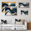 «Abstract Geode Waves Blue III», reproduction sur toile-86806544-86806547