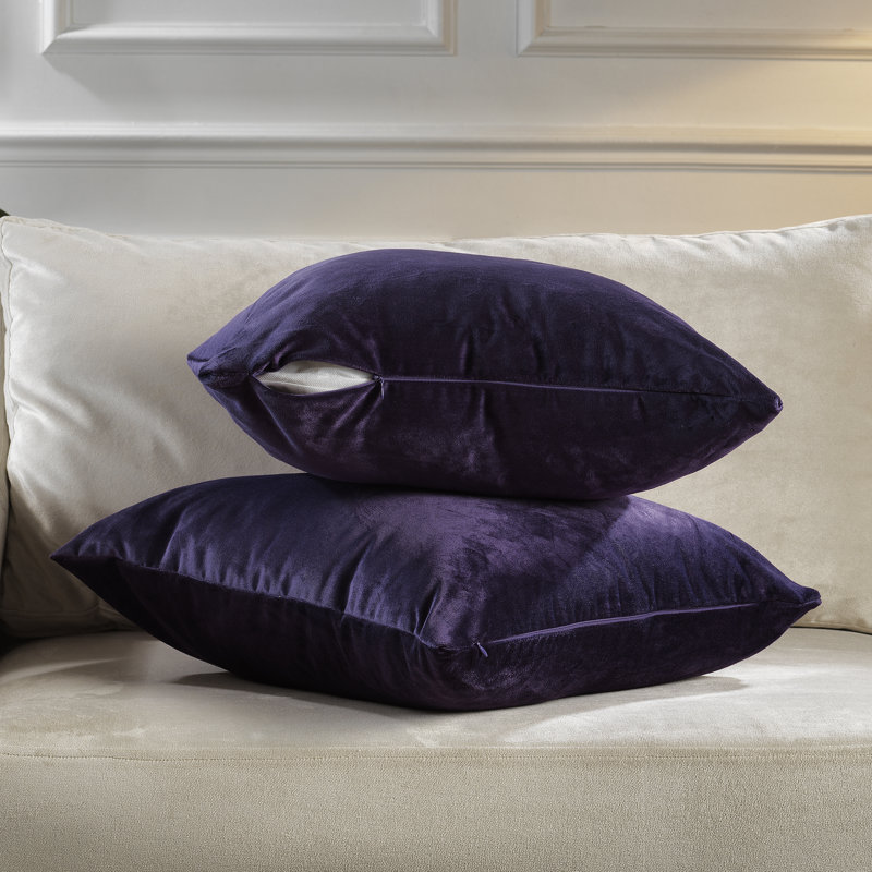 Matte Velvet Pillow Cover, 26" x 26", 49 Rebecca Purple
