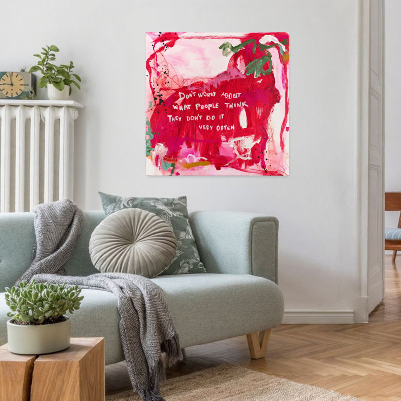 «Do Not Wayez - Provocative Quote Wall Art» par Marisol Evora, art mural abstrait coloré et audacieux, H 32 po x l 32 po