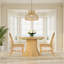 Bonita 42 in. W Round Rattan Dining Table with Glass Top