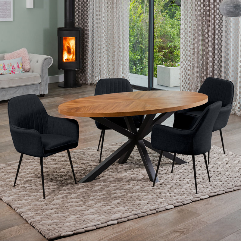 Soderquist 4 - Person Dining Set, Black