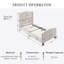 Structure de lit simple avec tête de lit tapissier à dossier haut-788139306