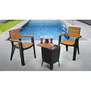 2 - Person Outdoor Seating Group with Cooler Table