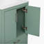 Meuble-lavabo 24 po avec lavabo en céramique, meuble Storae autoportant moderne avec poignées argentées, portes à fermeture douce