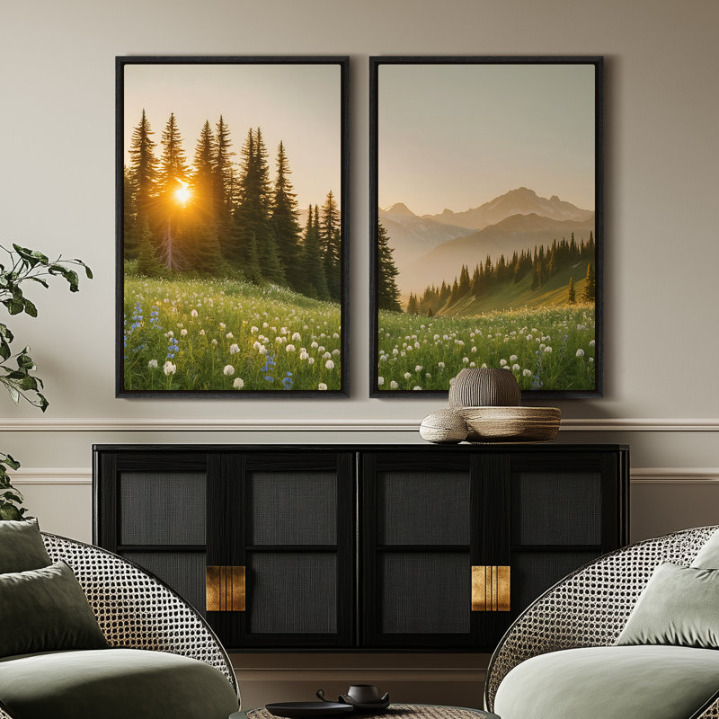 Art mural encadré sur toile, rétro muraux abstraits pour chambre à coucher, Noir, H 24 po x l 16 po