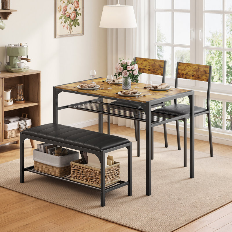 Ensemble de table de salle à manger 4 pièces Tamajah , Non-Upholstered, Rétro
