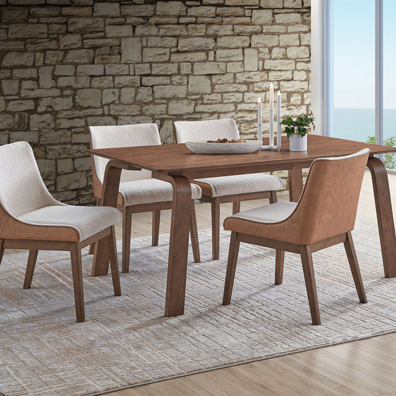 Ensemble de salle à manger 5 pièces avec chaises d'appoint Ginny, durable et élégant pour les maisons modernes, peu encombrant et confortable