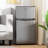 BANGSON 3.2 Cu.Ft Mini Fridge with Freezer, 2 Door Compact Refrigerator with Adjustable Temp & Low Noise for Apartment, Dorm, Office, Silver
