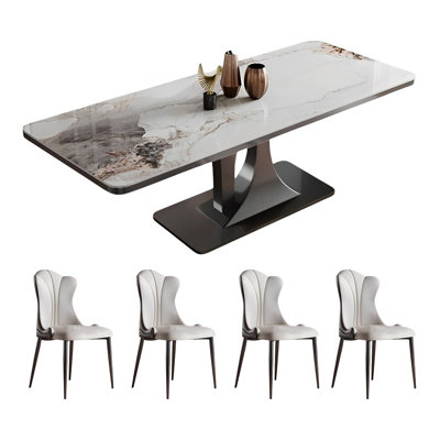 Ensemble de table de salle à manger rectangulaire et chaises