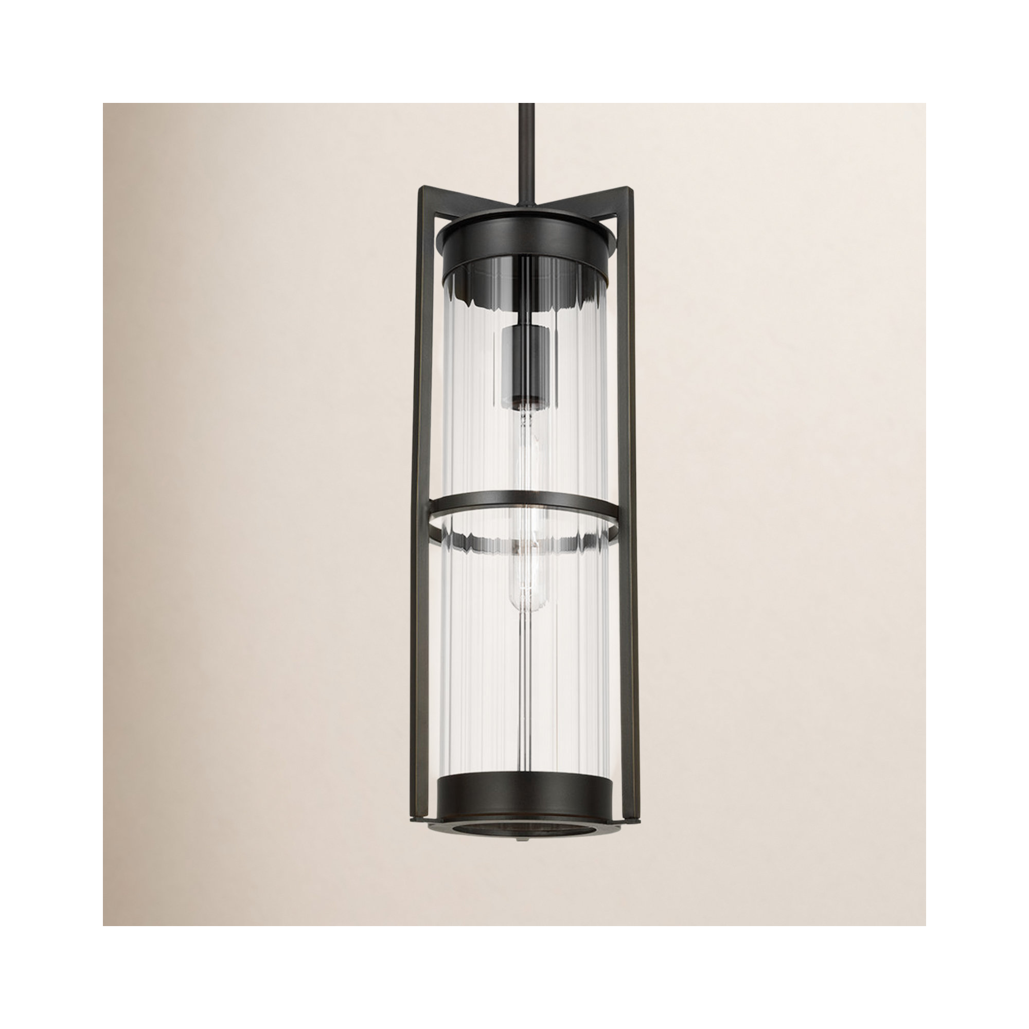 Outdoor Metal Pendant, Antique Bronze