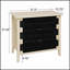 Buffet 3 tiroirs avec tablettes réglables, tiroirs décoratifs en corde tissée à la main pour un rangement polyvalent et un design élégant
