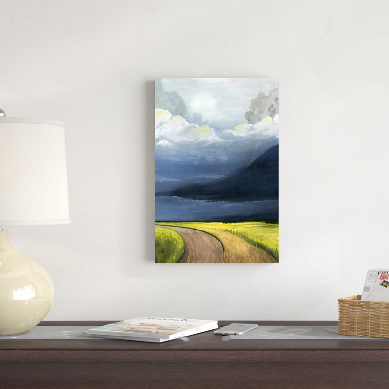 " Eastern Glow II " Mixed Media Painting, 18" H x 12" W