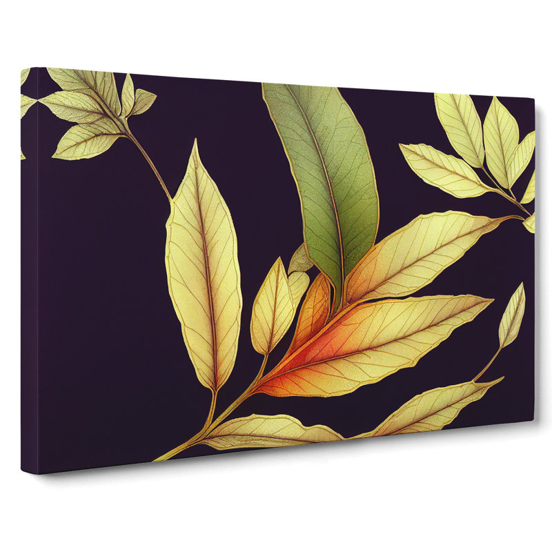 Stimulating Autumn Leaf - Wrapped Canvas, 50cm H x 76cm W x 3cm D