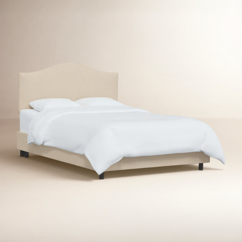 Morris Upholstered Standard Bed, King, Classic Linen Linen