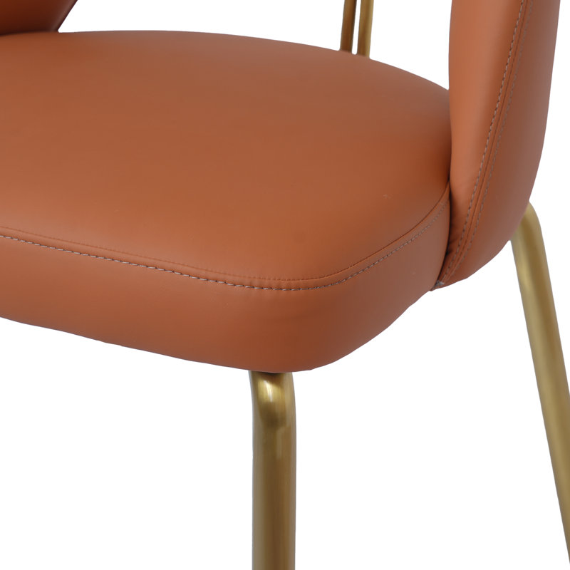 Ensemble de chaises de salle à manger rembourrées (ensemble de 4), Orange, 4