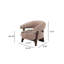 Ensemble de salon incurvé 3 pièces Arden - Canapé, causeuse et fauteuil à assise profonde en tissu taupe