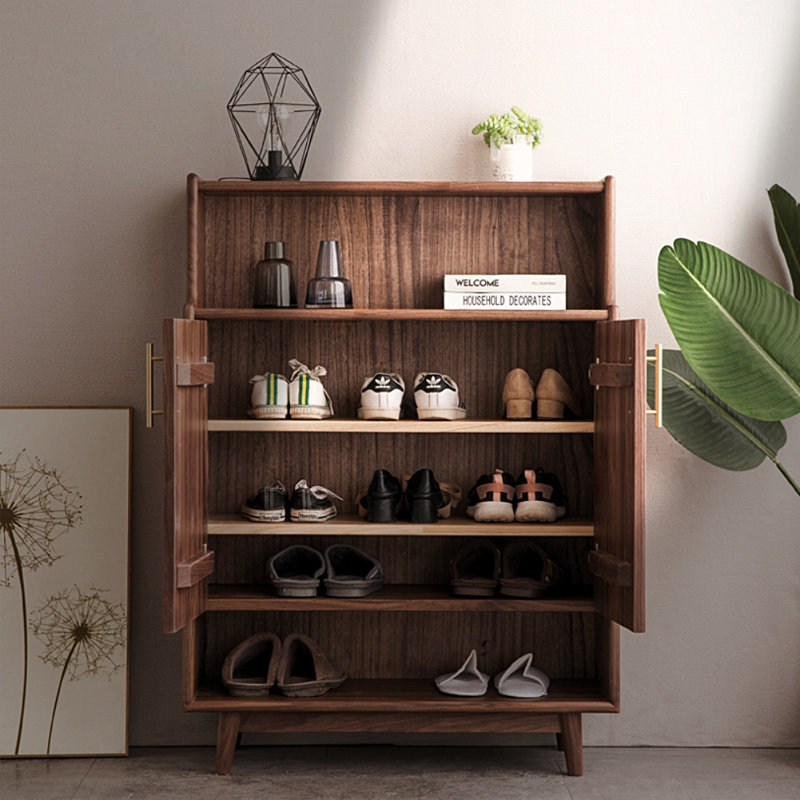Armoire d'entrée simple en bois massif