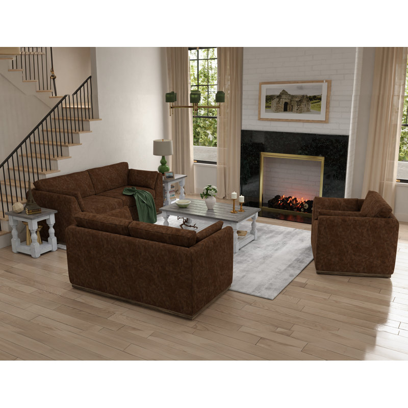 Vallarta 90'' Faux Leather Sofa, Vallarta Hickory Faux Leather