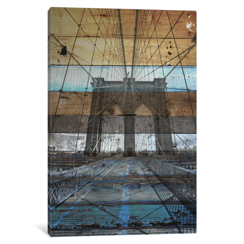 Brooklyn Bridge, NYC by Irena Orlov - No Frame Print on Canvas, 66.04 cm H x 45.72 cm W x 1.91 cm D