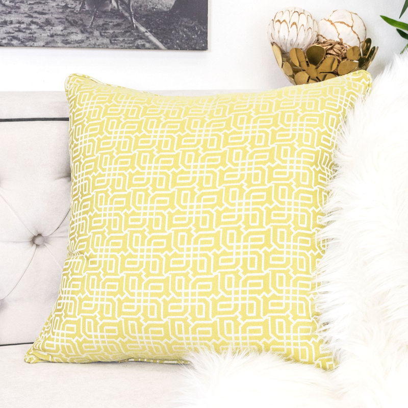 Sealena Outdoor Square Pillow Cover & Insert, Green