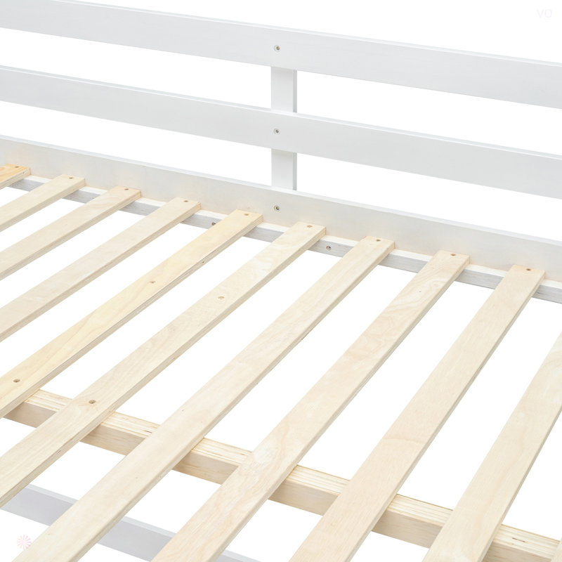 Bunk Bed With Ladder, Full, White