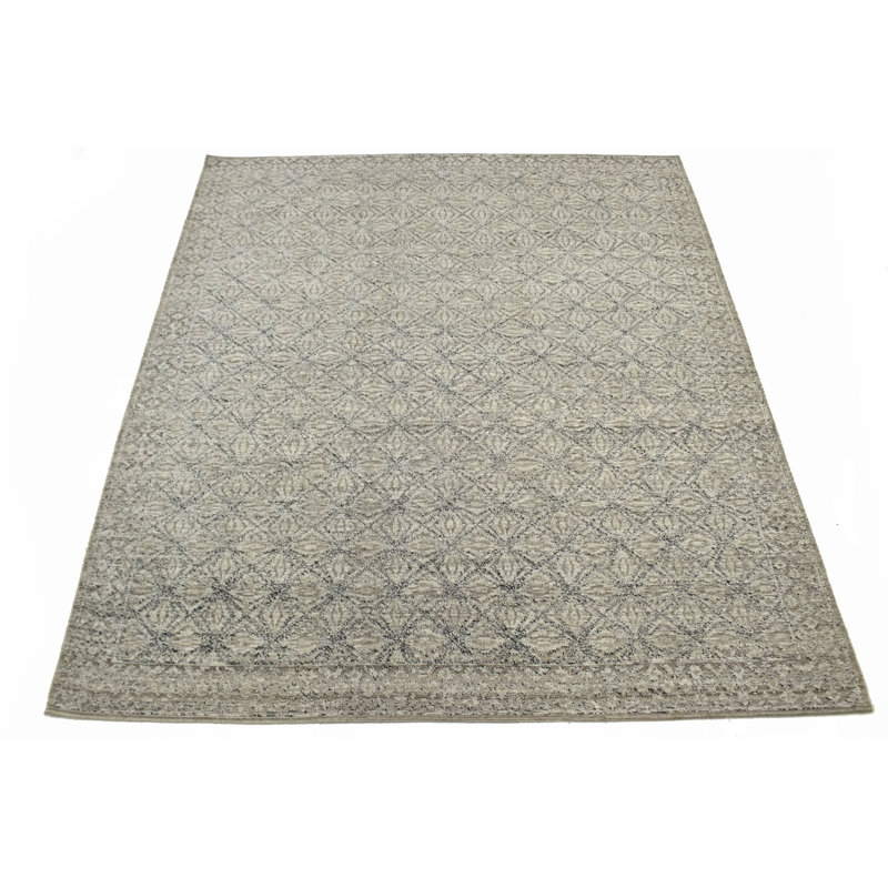 Wool Geometric Indoor Rug, Rectangle 8'3" x 9'10"