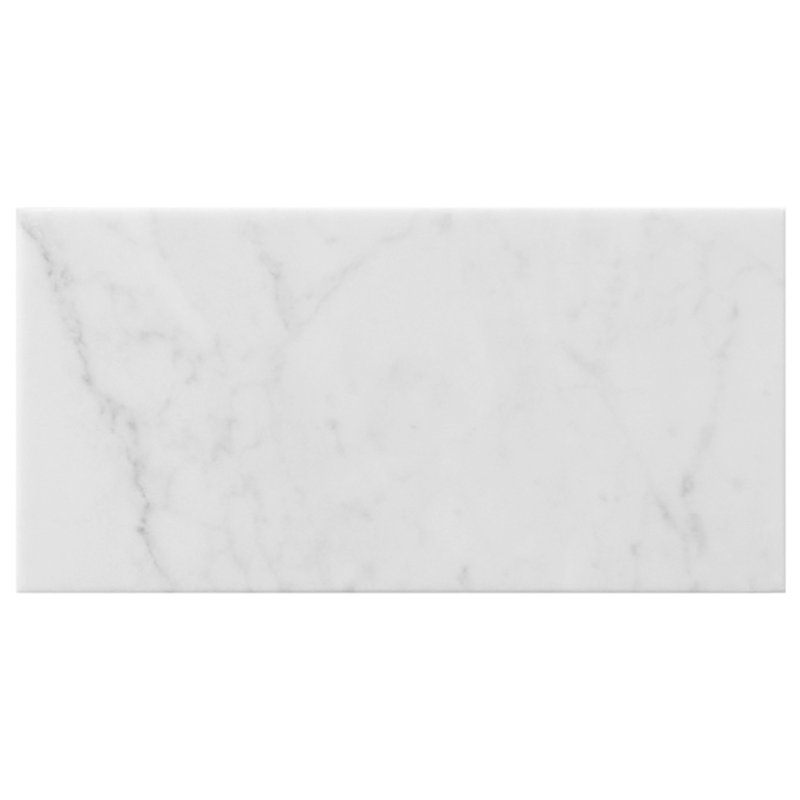 Carrara 3x12 Honed Marble Floor and Wall Tile, 2.95" W x 5.9" D, Honed