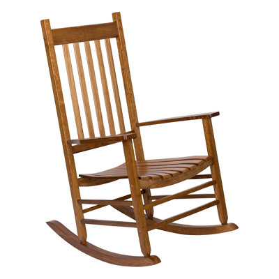Chaise d'extérieur en bois massif à bascule Emjay