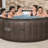 Bestway 6 Person 180 - Jet Vinyl Round Inflatable Hot Tub in Brown