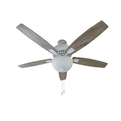 Fusion 52 inch Brushed Nickel Ceiling Fan with LED Light Kit