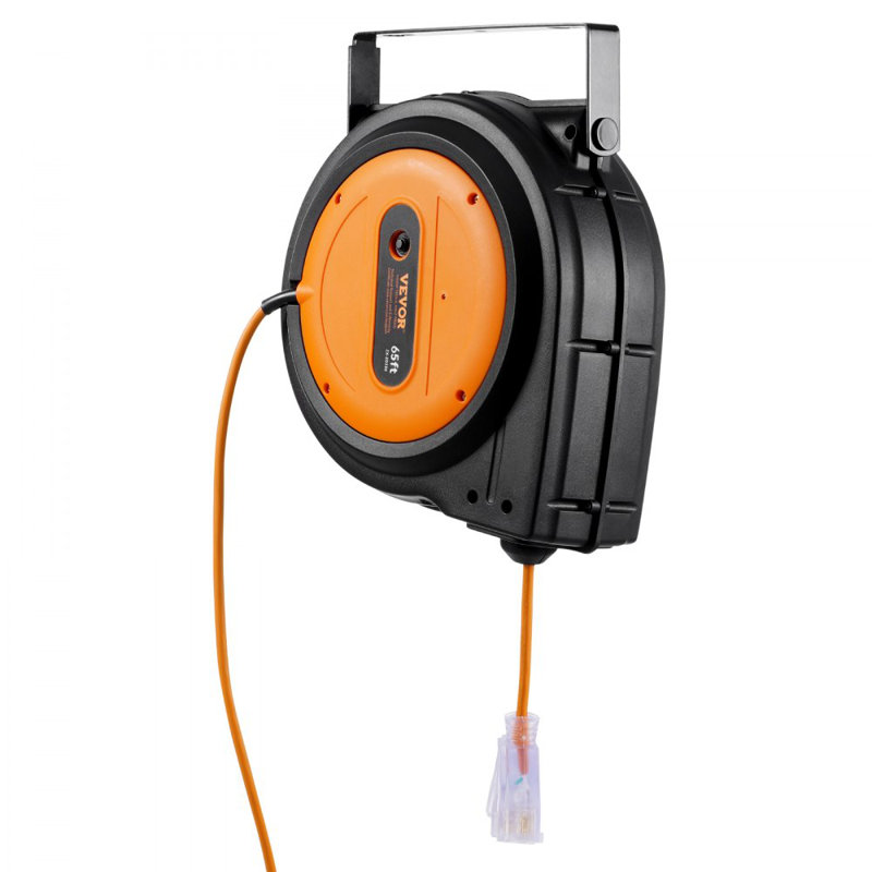 Enrouleur de cordon d'alimentation rétractable 65FT 12AWG / 3C SJTOW