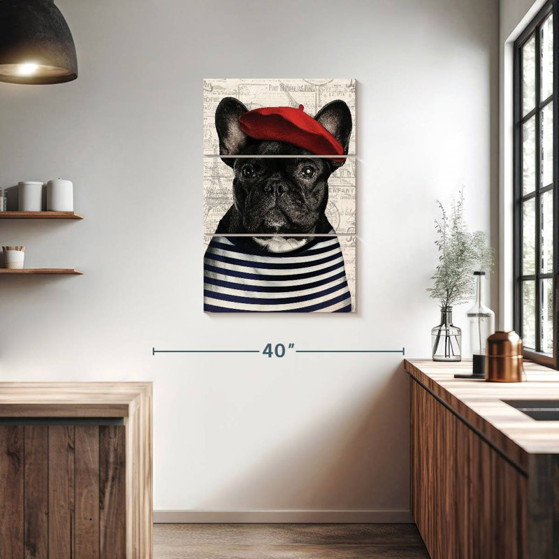 Adorable bouledogue français Brampt, H 38 po x l 24 po