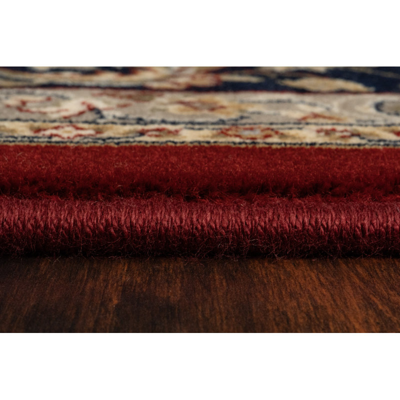 Tapis en laine rouge fisher Cirro, Rectangle 2 pi 2 po x 4 pi 3 po