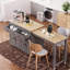 Îlot de cuisine avec table de salle à manger extensible-2060688836