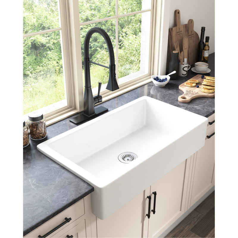 Robinet rétractable pour la cuisine, acier inoxydable noir mat, surface, buse rotative 360 °