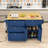 Rijwana 4 Drawers Kitchen Island Set With Drop Leaf And 2 Seatings-1204811450